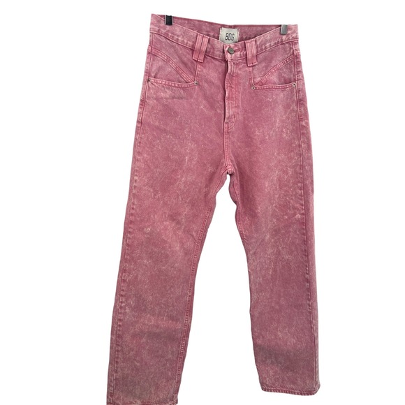 BDG Cowboy Jean 100% Cotton Pink Stonewashed Size 30 Barbiecore Urban Outfitters - Picture 1 of 6